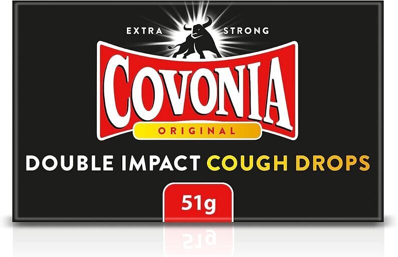 Covonia Double Impact Cough Drops - Strong Original - 51g