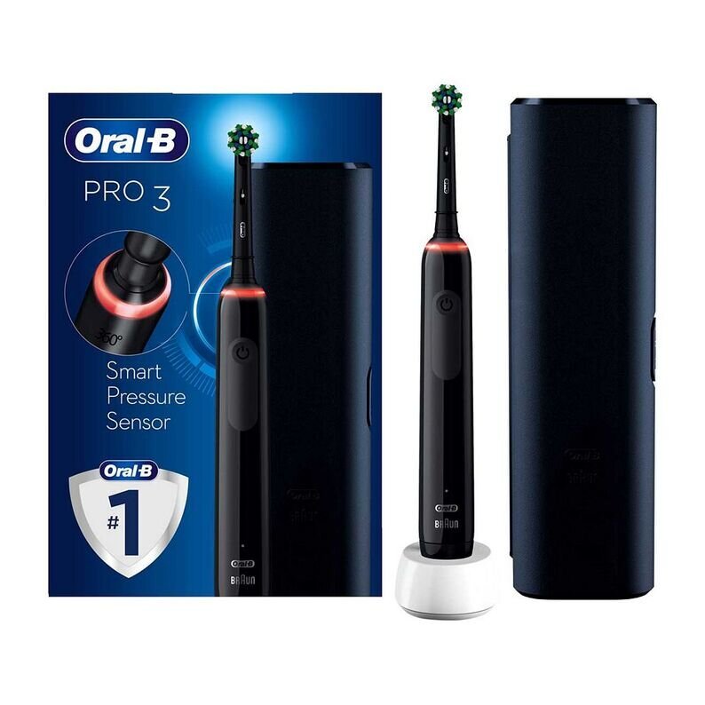 Oral-B Pro 3 3500 - Smart Pressure Sensor - Black Edition Electric Toothbrush	