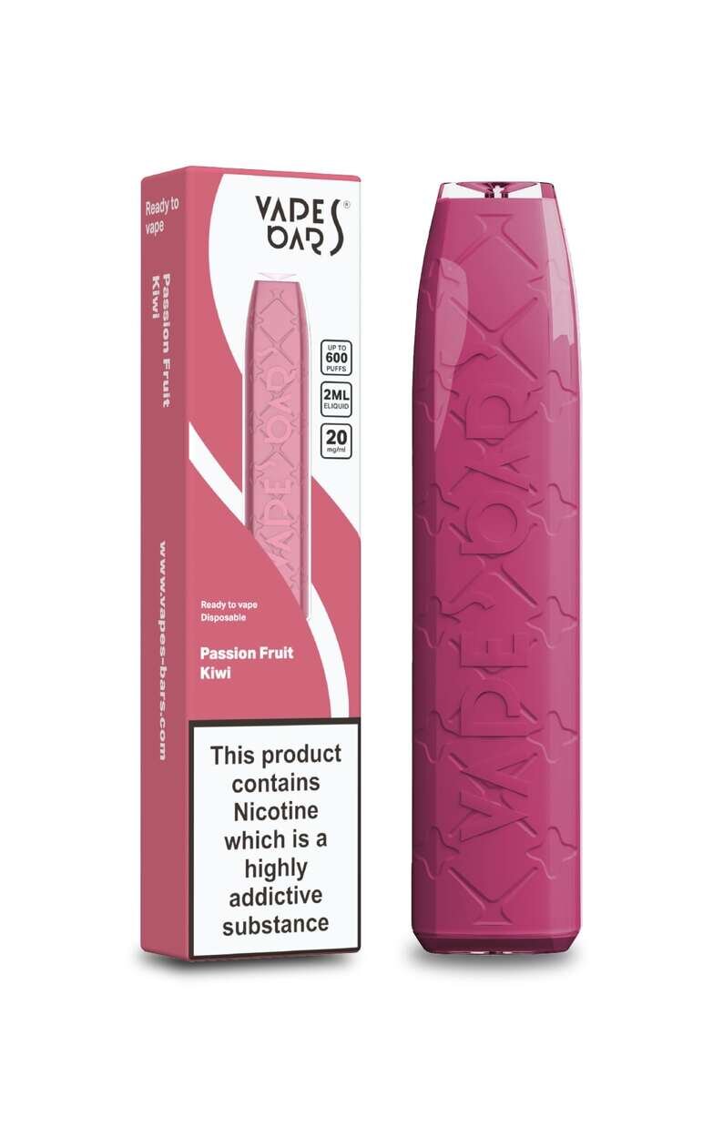 Vapes Bars Disposable Vape Pen E-Cigarette - 600 Puffs - Passion Fruit Kiwi
