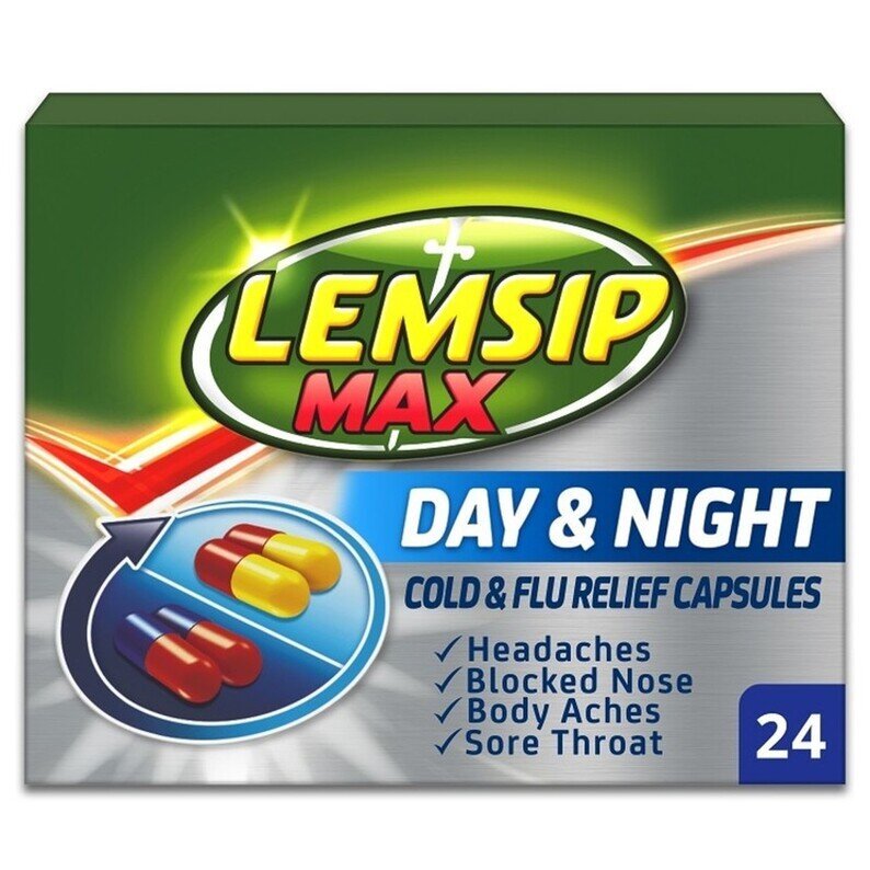 Lemsip Max Day & Night Cold & Flu Relief - 24 Capsules