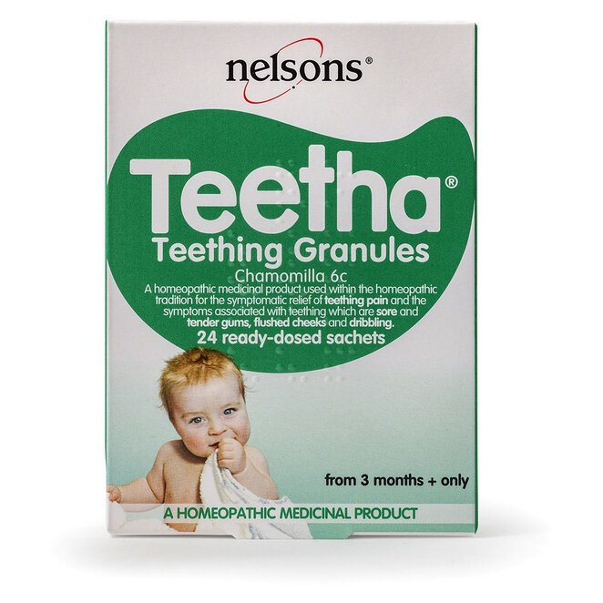 Nelsons Teetha Natural Teething Granules - From 3 Months+ - 24 Sachets