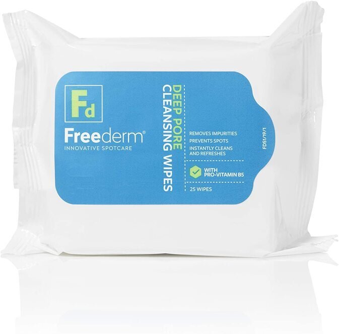 Freederm Deep Pore Face Cleansing Wipes - 25 Pack