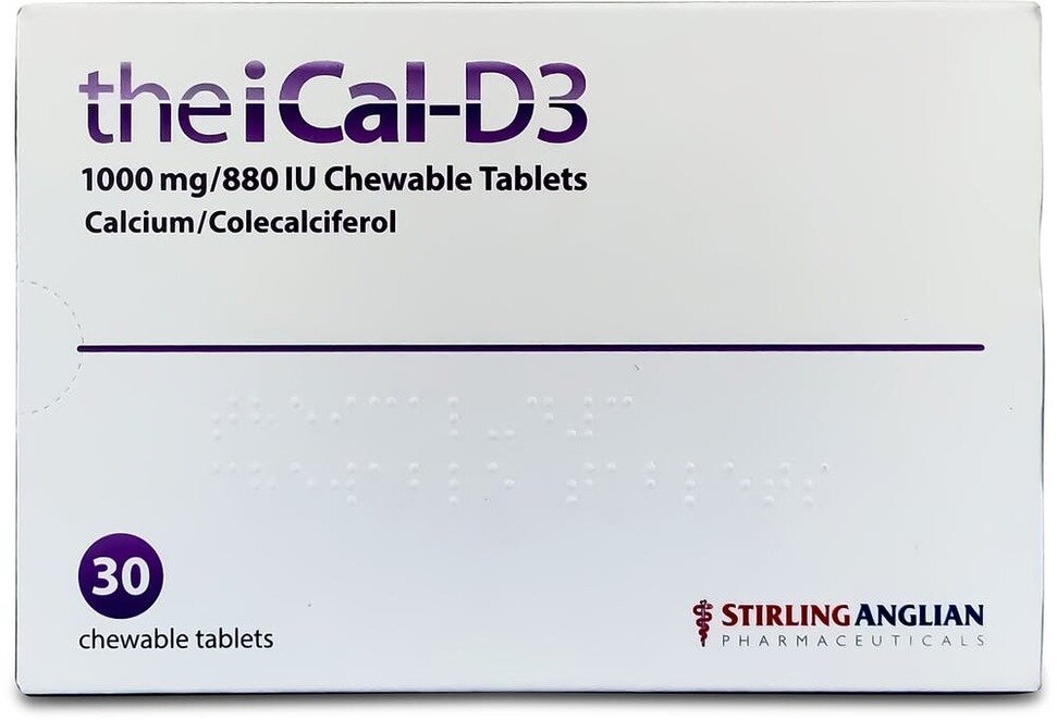 theiCal-D3 1000mg/880IU - 30 Chewable Tablets