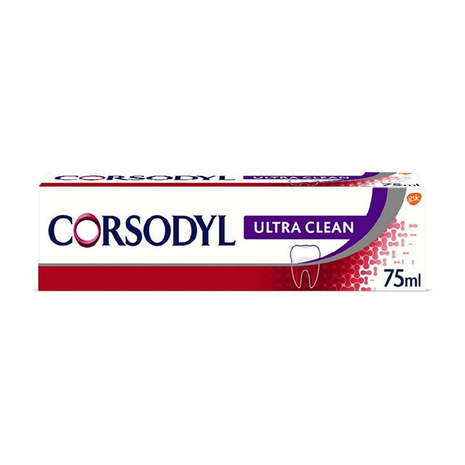 Corsodyl Ultra Clean Daily Gum Care Fluoride Toothpaste - 75ml