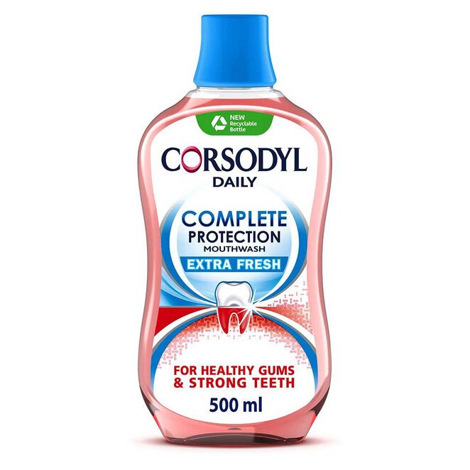 Corsodyl Extra Fresh Complete Protection Mouthwash - 500ml