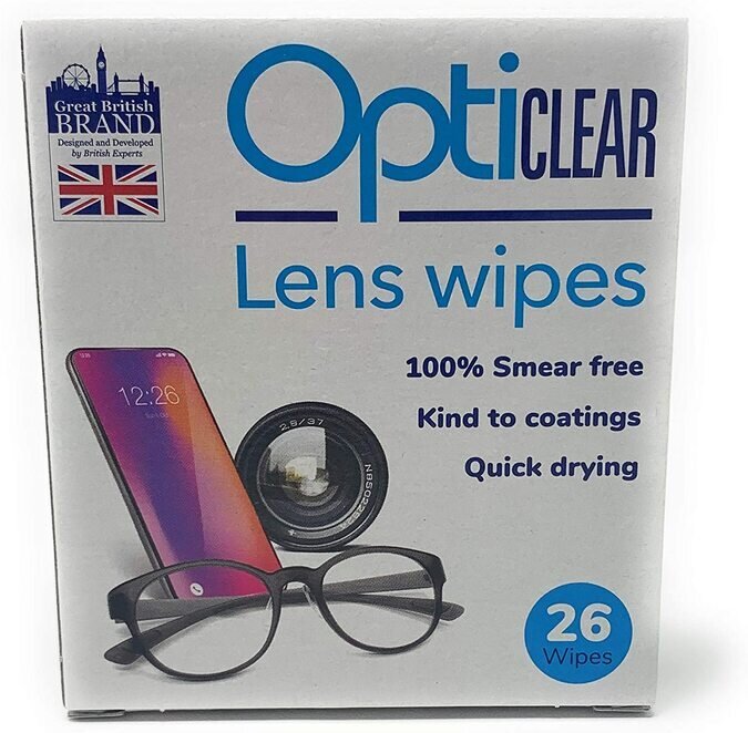 Opticlear Lens Wipes - 26 Wipes