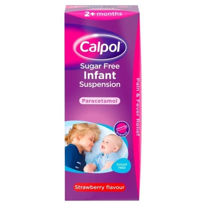 Calpol Sugar Free Infant Suspension Strawberry - 200ml